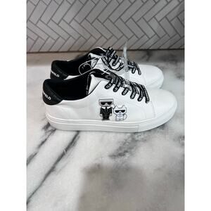 Karl Lagerfeld Paris Caraby Women’s 6.5 Sneakers White Black KL456609